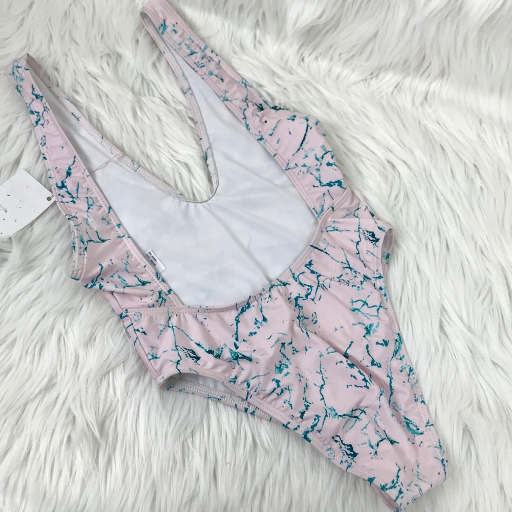 Anthropologie Basta Surf Pink One Piece Swimsuit - Picture 3 of 8